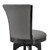 LCRABASIBLGR26 Raleigh 26" Counter Height Swivel Barstool In Black Finish And Gray Faux Leather