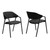 LCAUSIBLCH Austin Charcoal Modern Dining Accent Chairs - Set Of 2
