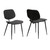 LCLZSIBLCH Lizzy Charcoal Modern Dining Accent Chairs - Set Of 2
