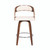 LCSHBACRWA26 Shelly Contemporary 26" Counter Height Swivel Barstool In Walnut Wood Finish And Cream Faux Leather