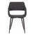 LCARCHBLCH Ariana Mid-Century Charcoal Open Back Dining Accent Chair