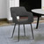 LCARCHBLCH Ariana Mid-Century Charcoal Open Back Dining Accent Chair