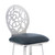 LCLTBABSGR30 Lotus Contemporary 30" Bar Height Barstool In Brushed Stainless Steel Finish And Grey Faux Leather