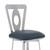 LCLLBABSGR30 Lola Contemporary 30" Bar Height Barstool In Brushed Stainless Steel Finish And Grey Faux Leather
