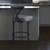 LCNTBABLVG26 Natalie Contemporary 26" Counter Height Barstool In Black Powder Coated Finish And Vintage Grey Faux Leather