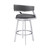 LCSNBABSGR26 Saturn Contemporary 26" Counter Height Barstool In Brushed Stainless Steel Finish And Grey Faux Leather