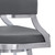 LCSNBABSGR26 Saturn Contemporary 26" Counter Height Barstool In Brushed Stainless Steel Finish And Grey Faux Leather