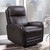 LCWO1BR Wolfe Contemporary Recliner In Dark Brown Genuine Leather