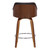 LCAEBAWABR30 Alec Contemporary 30" Bar Height Swivel Barstool In Walnut Wood Finish And Brown Faux Leather