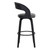 LCSHBAGRBL26 Shelly Contemporary 26" Counter Height Swivel Barstool In Black Brush Wood Finish And Grey Faux Leather
