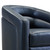 LCDSCHBLK Desi Contemporary Swivel Accent Chair In Black Genuine Leather