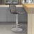 721535752683 Oneida Adjustable Velvet And Brushed Stainless Steel Bar And Counter Stool