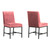 LCNPSIPNK Napoli Pink Velvet And Black Leg Modern Accent Dining Chair- Set Of 2