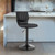 LCBABABLBL Bardot Adjustable Black Faux Leather Swivel Bar Stool