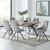 LCAISIGR Alison Swivel Gray Velvet And Metal Dining Room Chairs - Set Of 2