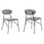 LCALSIBLGR Alice Grey Velvet And Metal Dining Room Chairs - Set Of 2