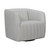 LCARCHDV Aries Dove Grey Genuine Leather Swivel Barrel Chair
