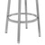 721535752140 Rochester Swivel Modern Metal And Grey Faux Leather Bar And Counter Stool