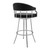 721535752201 Palmdale Swivel Modern Faux Leather Bar And Counter Stool In Brushed Stainless Steel Finish