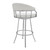 721535752225 Palmdale Swivel Modern Faux Leather Bar And Counter Stool In Brushed Stainless Steel Finish