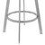721535752249 Scranton Swivel Modern Metal And Slate Grey Faux Leather Bar And Counter Stool