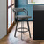 721535752263 Scranton Swivel Modern Metal And Slate Grey Faux Leather Bar And Counter Stool