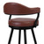 721535746989 Amador 26" Counter Height Barstool In A Black Powder Coated Finish And Vintage Coffee Faux Leather