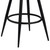 721535746989 Amador 26" Counter Height Barstool In A Black Powder Coated Finish And Vintage Coffee Faux Leather