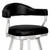 721535747023 Amador 26" Counter Height Barstool In Brushed Stainless Steel And Vintage Black Faux Leather
