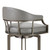 721535743360 Pharaoh Swivel 30" Mineral Finish And Grey Faux Leather Bar Stool