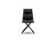 Dining Chair Chavez Midnight Grey Leatherette/Black Powder Coated DCHCHAVGREYPCBLA
