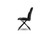 Dining Chair Chavez Midnight Grey Leatherette/Black Powder Coated DCHCHAVGREYPCBLA