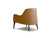 Armchair Ellington Caramel Leather/Black Wood Legs LARELLICARABLACK