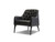 Armchair Ellington Black Leather/Black Wood Legs LARELLIBLACBLACK