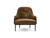 Lounge Chair Swoon Brown Leather, Black Powder Coated Legs LCHSWOOBRLEPCBLA