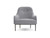 Lounge Chair Swoon Grey Fabric, Black Powder Coated Legs LCHSWOOGREY