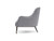 Lounge Chair Swoon Grey Fabric, Black Powder Coated Legs LCHSWOOGREY