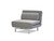 Chair-Bed Iso Silver Fabric CHAISO1SILVTWEED