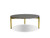 Coffee Table Atlas 31" Large, Black Marble Top, Electroplated Gold Legs WCOATLABLAC31IN