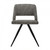 (Set Of 2) Modern Grey Fabric Dining Chair With Sleek Black Legs (283210)