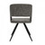 (Set Of 2) Modern Grey Fabric Dining Chair With Sleek Black Legs (283210)