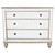3 Drawer Mirrored Console Chest Finished With Silver Birch Accents (383193)