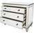 3 Drawer Mirrored Console Chest Finished With Silver Birch Accents (383193)