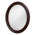 Oval Oil Rubbed Bronze Mirror With Wooden Grooves Frame (383721)
