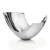 Silver Aluminum Abstract Tray Dish Centerpiece Bowl (383745)