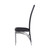 (Set Of 4) Black Curved Back Dining Chairs With Silver Metal Legs (383897)