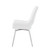 (Set Of 2) White Bucket Style Dining Chairs With Metalic Silver Base (383900)