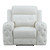 White Leather Gel Cover Power Recliner In Plushily Padded Seats Jewel Embellished Tufted Design Along With Recessed Arm (383937)
