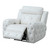 White Leather Gel Cover Power Recliner In Plushily Padded Seats Jewel Embellished Tufted Design Along With Recessed Arm (383937)