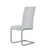 (Set Of 4) White Two Toned Dining Chairs With Silver Tone Metal Base (383964)